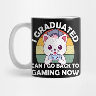 I Graduated Can I Go Back To Gaming Now Kawaii Gamer Cat Mug